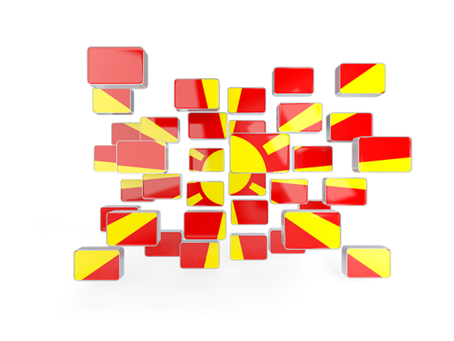 Square mosaic background. Download flag icon of Macedonia at PNG format