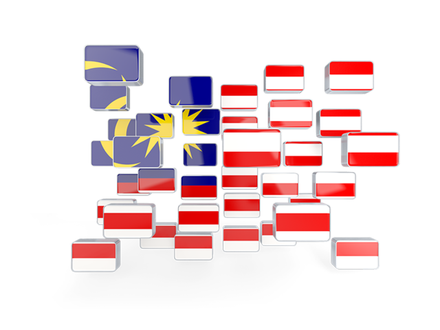 Square mosaic background. Download flag icon of Malaysia at PNG format