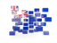 New Zealand. Square mosaic background. Download icon.