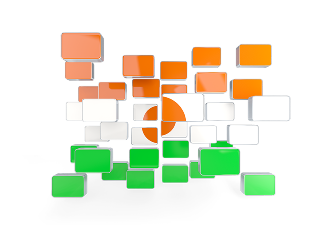 Square mosaic background. Download flag icon of Niger at PNG format
