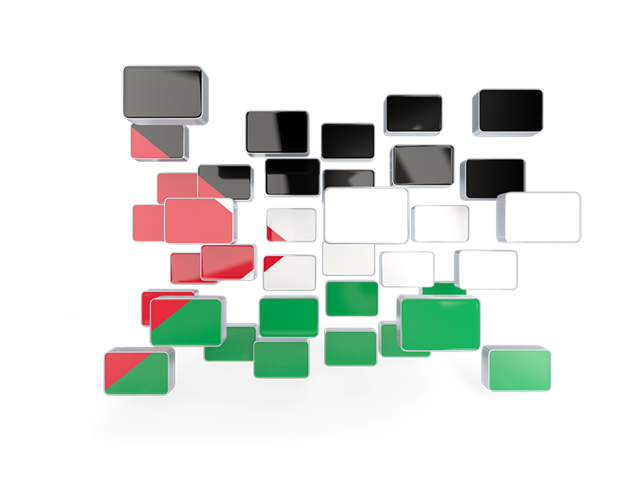 Square mosaic background. Download flag icon of Palestinian territories at PNG format