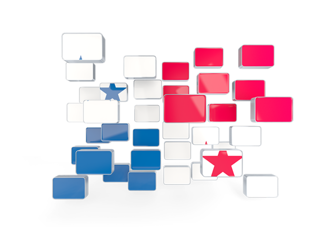 Square mosaic background. Download flag icon of Panama at PNG format
