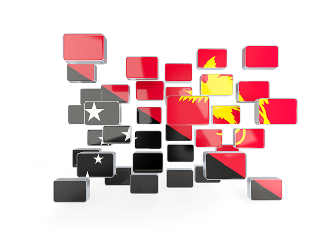 Square mosaic background. Download flag icon of Papua New Guinea at PNG format