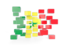 Senegal. Square mosaic background. Download icon.