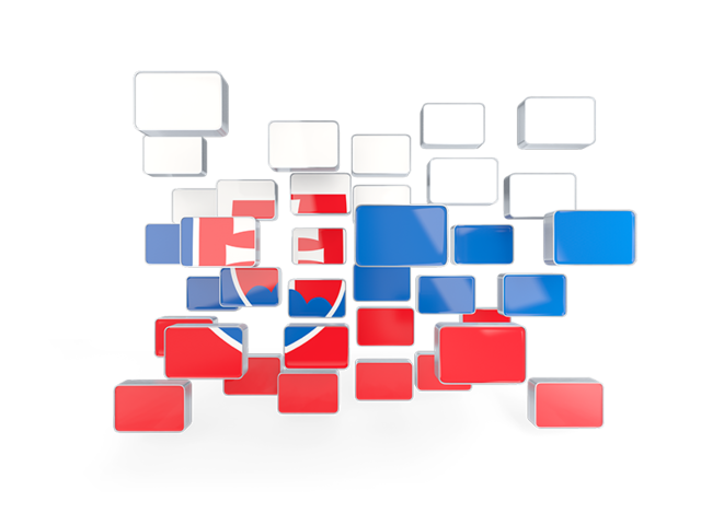 Square mosaic background. Download flag icon of Slovakia at PNG format