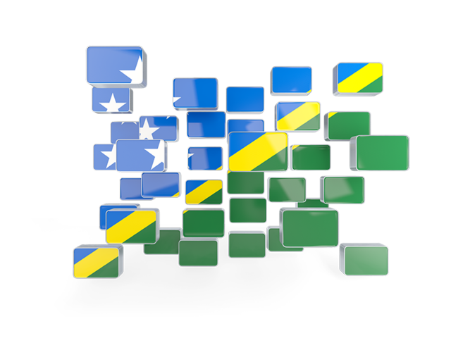 Square mosaic background. Download flag icon of Solomon Islands at PNG format