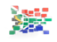 South Africa. Square mosaic background. Download icon.