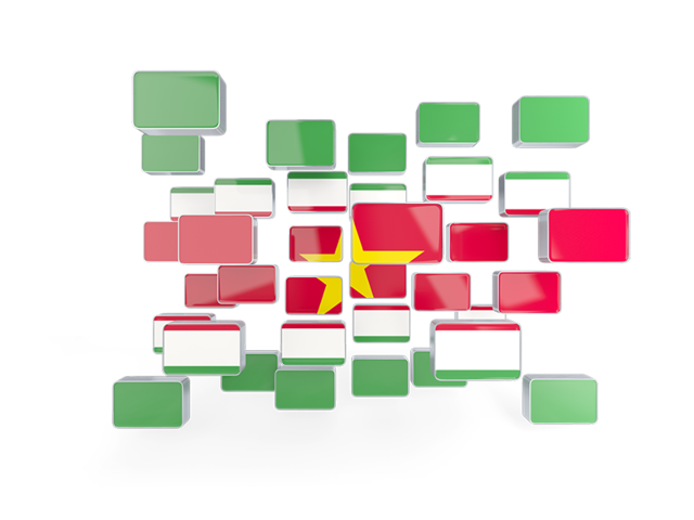Square mosaic background. Download flag icon of Suriname at PNG format