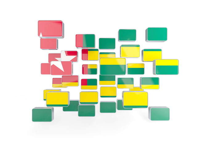 Square mosaic background. Download flag icon of Togo at PNG format