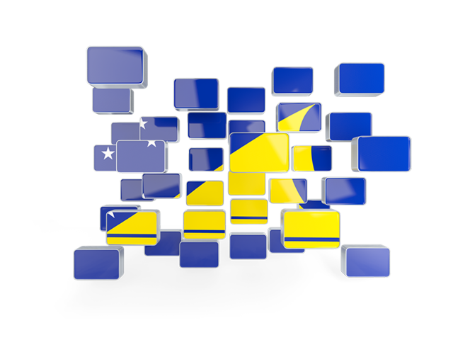 Square mosaic background. Download flag icon of Tokelau at PNG format