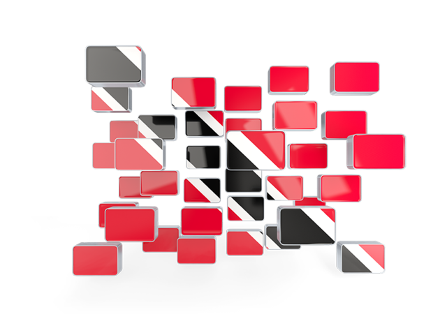Square mosaic background. Download flag icon of Trinidad and Tobago at PNG format