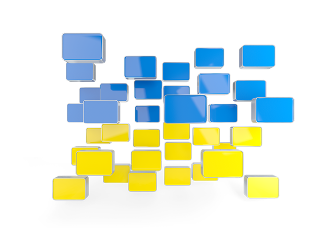 Square mosaic background. Download flag icon of Ukraine at PNG format