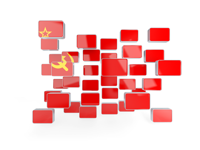 Square mosaic background. Download flag icon of Soviet Union at PNG format