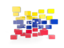 Venezuela. Square mosaic background. Download icon.