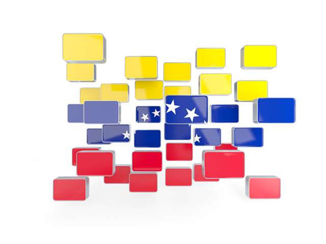 Square mosaic background. Download flag icon of Venezuela at PNG format