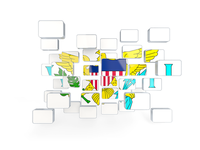 Square mosaic background. Download flag icon of Virgin Islands of the United States at PNG format