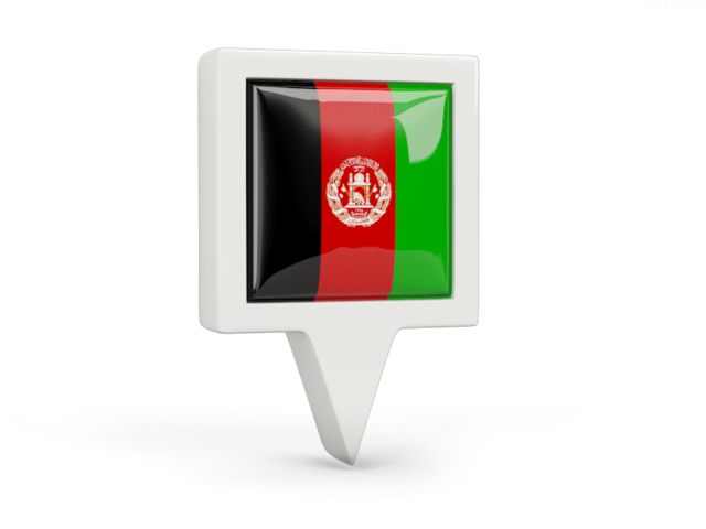 Square pin icon. Download flag icon of Afghanistan at PNG format