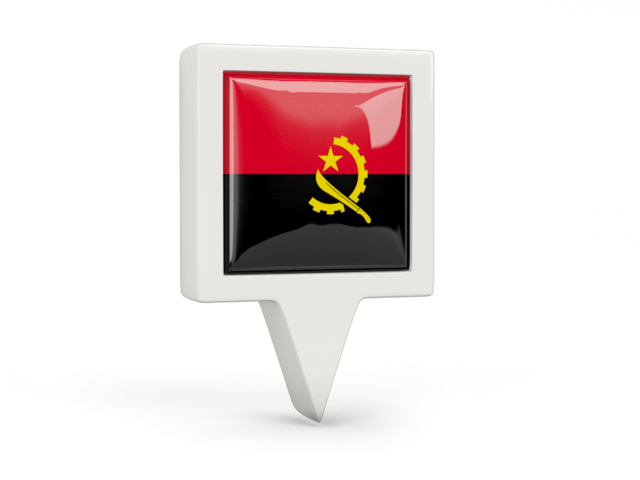 Square pin icon. Download flag icon of Angola at PNG format