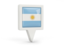 Argentina. Square pin icon. Download icon.