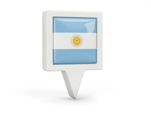 Square pin icon. Download flag icon of Argentina at PNG format