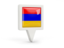 Armenia. Square pin icon. Download icon.