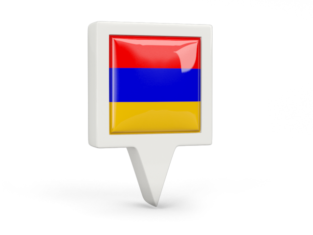 Square pin icon. Download flag icon of Armenia at PNG format