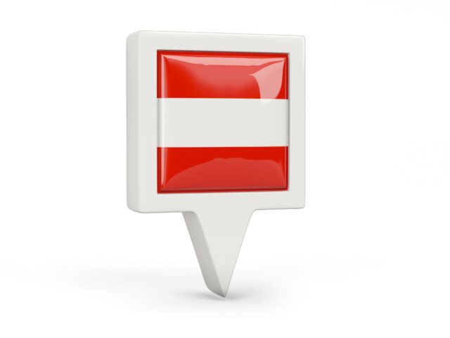 Square pin icon. Download flag icon of Austria at PNG format
