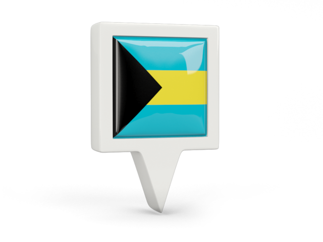 Square pin icon. Download flag icon of Bahamas at PNG format