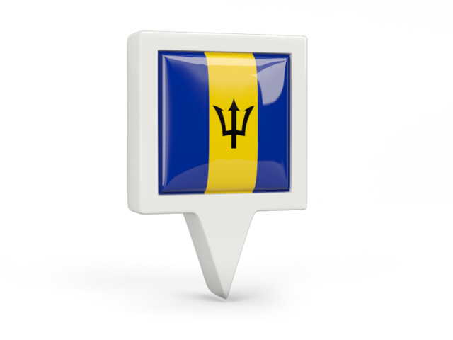 Square pin icon. Download flag icon of Barbados at PNG format