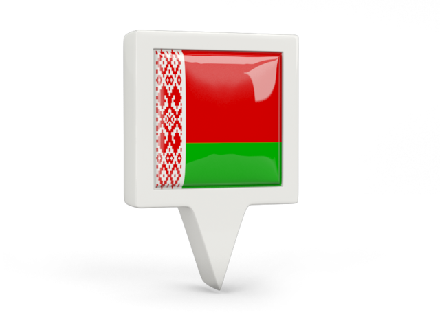Square pin icon. Download flag icon of Belarus at PNG format