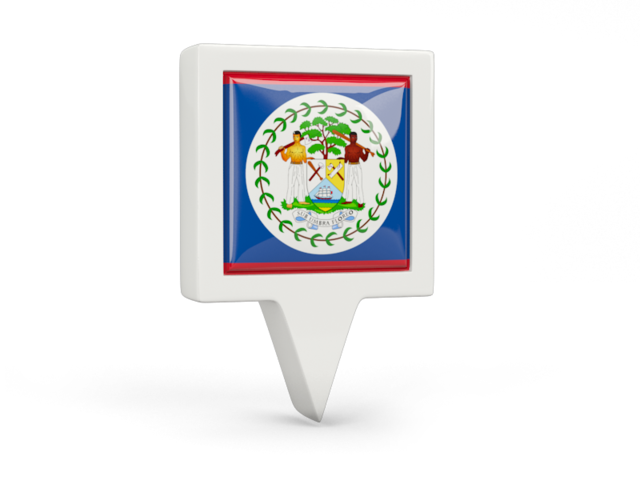 Square pin icon. Download flag icon of Belize at PNG format