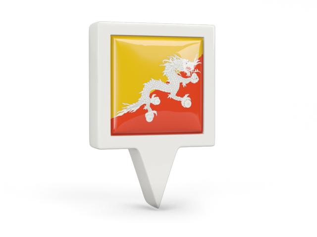 Square pin icon. Download flag icon of Bhutan at PNG format