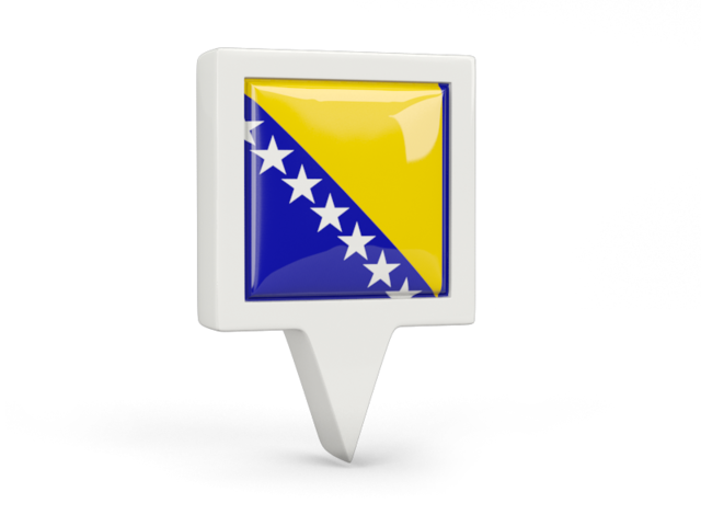 Square pin icon. Download flag icon of Bosnia and Herzegovina at PNG format