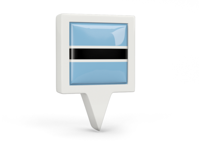 Square pin icon. Download flag icon of Botswana at PNG format