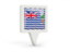 British Indian Ocean Territory. Square pin icon. Download icon.