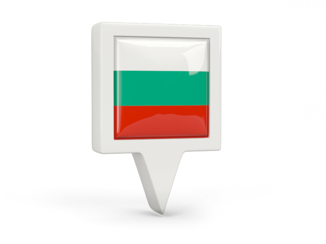 Square pin icon. Download flag icon of Bulgaria at PNG format