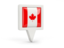Canada. Square pin icon. Download icon.