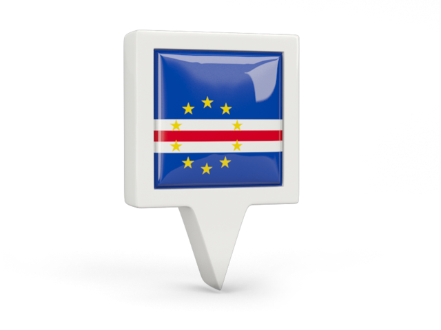 Square pin icon. Download flag icon of Cape Verde at PNG format