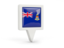 Cayman Islands. Square pin icon. Download icon.