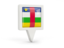 Central African Republic. Square pin icon. Download icon.