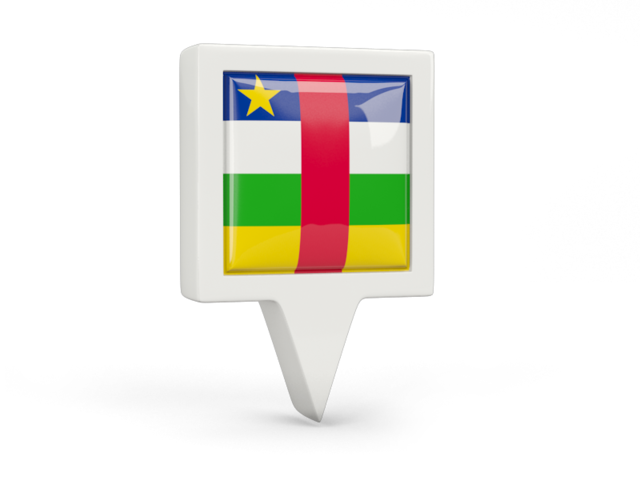 Square pin icon. Download flag icon of Central African Republic at PNG format