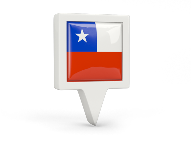 Square pin icon. Download flag icon of Chile at PNG format