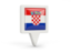 Croatia. Square pin icon. Download icon.