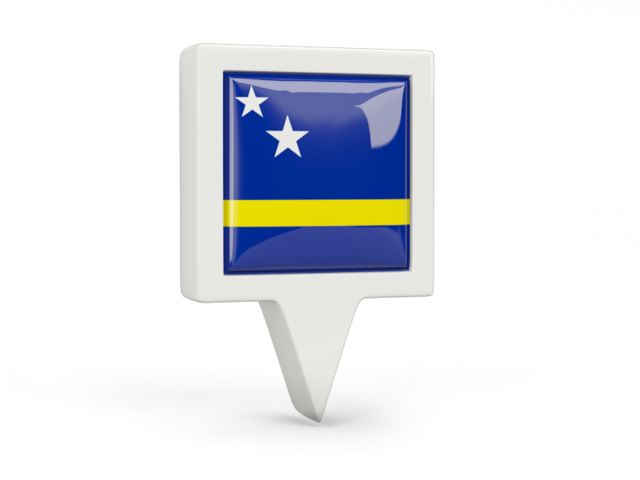 Square pin icon. Download flag icon of Curacao at PNG format