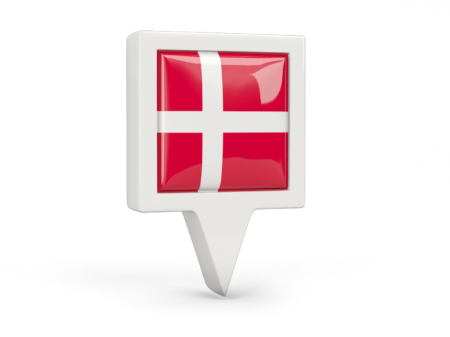 Square pin icon. Download flag icon of Denmark at PNG format
