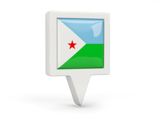 Square pin icon. Download flag icon of Djibouti at PNG format