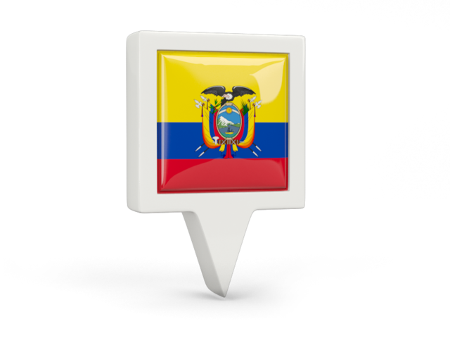 Square pin icon. Download flag icon of Ecuador at PNG format