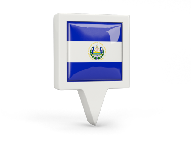 Square pin icon. Download flag icon of El Salvador at PNG format