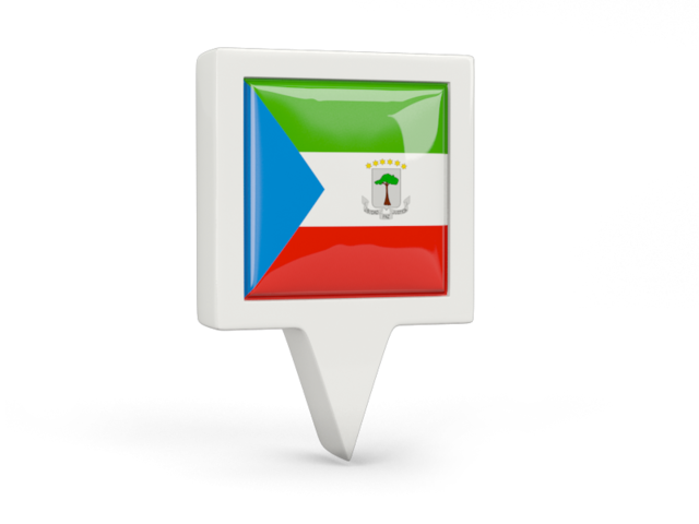 Square pin icon. Download flag icon of Equatorial Guinea at PNG format