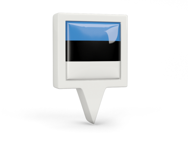 Square pin icon. Download flag icon of Estonia at PNG format